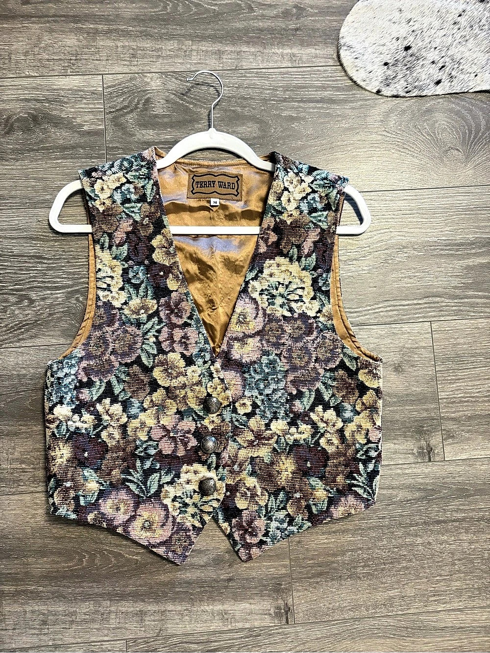 Terry Ward Floral Brocade Vest